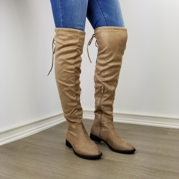 Sexy over the knee boots with lace up back-ii - Picture 6 of 8